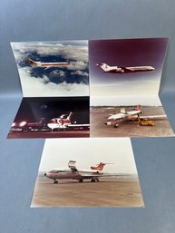 5 Vintage Photos Of Boeing 727 Different Airlines Some Are Numbered.