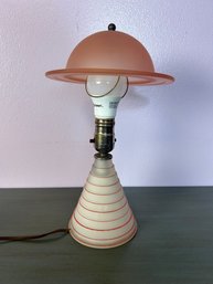 Vintage Frosted Glass Lamp - Possible 1939 Worlds Fair Lamp *Partial Shade