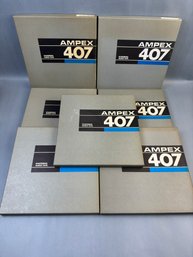 Ampex 407 Metal Reel Lot Of 7