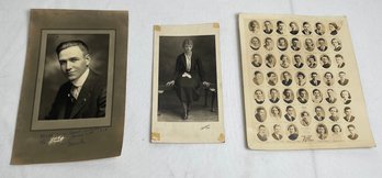 Lot Of 3 Vintage Photographs 1918, 1927, 1938