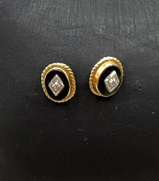 14k Gold & Diamond Tested Earrings