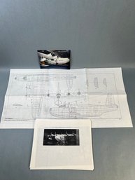 The RAF Sunderland 1 Flying-boat Photo, Information Sheets And Schematic Diagram.