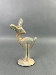 Vintage Muddled Glaze Deer Figure