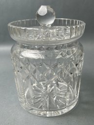 Vintage Crystal Glass Jar With Lid