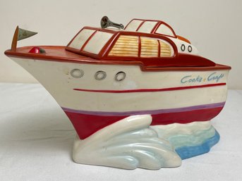 Chris Craft Cookie Craft Porcelain Cookie Jar *Local Pickup Only