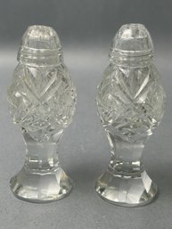 Vintage Crystal Clear Salt And Pepper Shakers