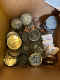 Box Of Vintage Jelly Jars And Lids *Local Pick-Up Only*