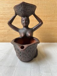 Decorative Clay Pitcher - Woman Holding Pot *LOCAL PICKUP ONLY - NO SHIPPING*