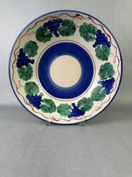 Italian Hand Painted Large 11 Inch Bowl - Ceramica Artistica