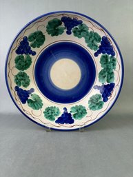 Large 12 Inch Italian Hand Painted Bowl - Ceramica Artistica