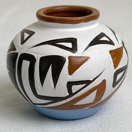 Native Inspired Small Clay Painted Pottery