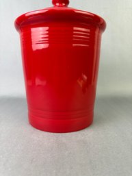 Fiesta 8 Inch Scarlet Canister With Lid - USA