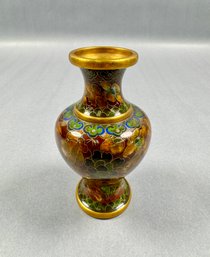Small Brown Cloisonne Vase
