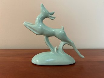 Turquoise Vintage Ceramic Deer