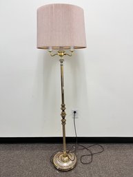 Gold Tone 4 Bulb Floor Lamp.