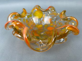 Vintage Blown Glass Bowl