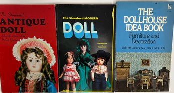 2 Doll Books And 1 Miniature Doll Furniture Book