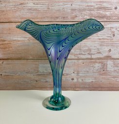 Blue Swirl Art Glass By Robert Held *Local Pick Up Only*