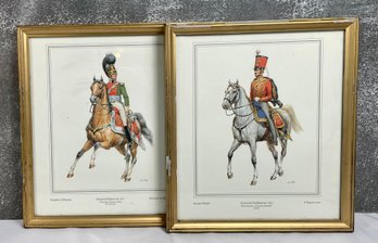 Two 1800s Calvary  Soldier Prints - Russian Empire, King Of Bavaria