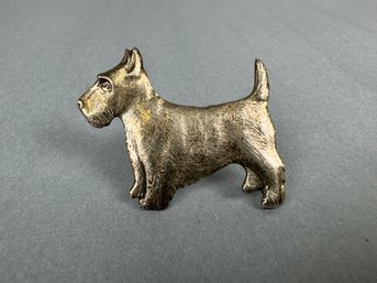 Sterling Scottie Dog Pin