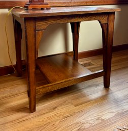 Mission Style Wood Rectangle Side Table (#1)