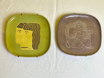 Vintage 1950 Ceramic Wall Hanger Plates *Local Pick-Up Only*