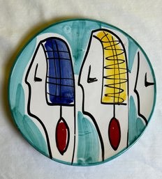 Italian Made Artsy Ceramic Plate *Local Pick-Up Only*