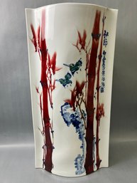 Vintage Extra Large Chinese Porcelain Umbrella Stand.