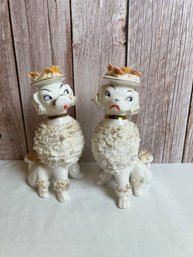 Pair Of Vintage Porcelain Spaghetti Poodles *Local Pick-Up Only*