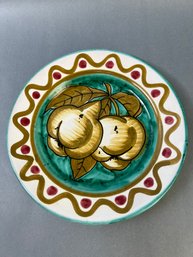 Made In Italy Hand-painted Ceramic Plate.