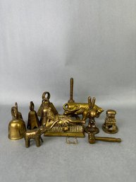 Miniature Brass Animals And Bells