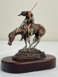 Legends Circa 1990s Small Reproduction End Of The Trail Copper Sculpture