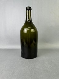 Vintage Green Glass Bottle - Embossed Carlsbad L.S.