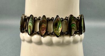 Silver And Abalone Shell Bracelet
