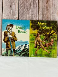 Daniel Boone & Johnny Appleseed Vintage Children Books