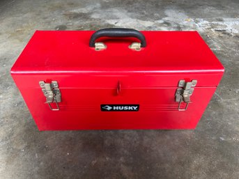 Red Husky Metal Toolbox