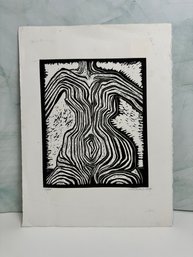 Lutgring Signed Block Print Modernist