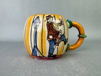 Hand Painted Pottery Mug - Italy