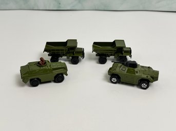 Four Vintage Matchbox Military Vehicles