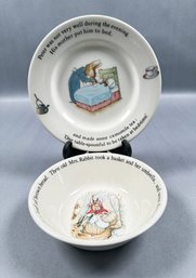 Peter Rabbit Plate And Bowl By Wedgwood