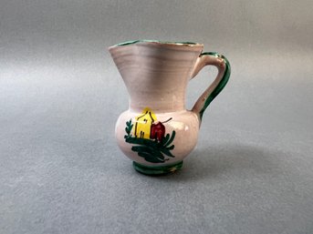 Made In Italy Handpainted Ceramic Small Pitcher.