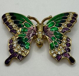 Worthington Butterfly Pin  With Austrian Crystals