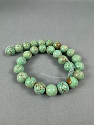 Gold Line Turquoise Beads