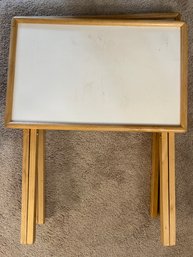 2 Matching White Topped TV Trays. *LOCAL PICKUP ONLY - NO SHIPPING*