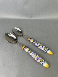 Salad Utensils With Ceramic Handles