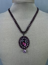 Pink Rhinestone Necklace