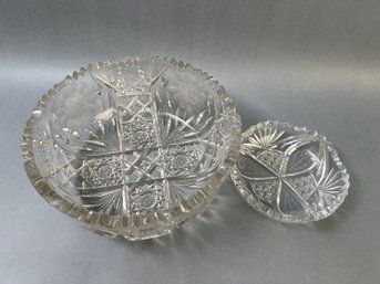 2 Cut Crystal Bowls.