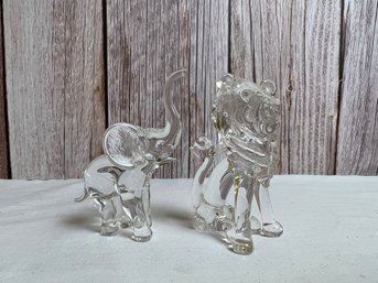 Small Blown Glass Animals: Elephant, Lion *Local Pick-Up Only*