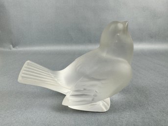 Lalique Frosted Glass Bird