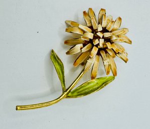 Floral Metal Brooch